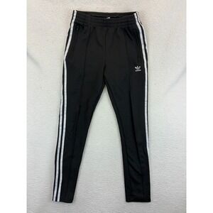 Adidas Women’s XS Black 3-Stripe‎ Track Pants Zipper Pockets Active